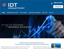 Tablet Screenshot of idtbanking.com